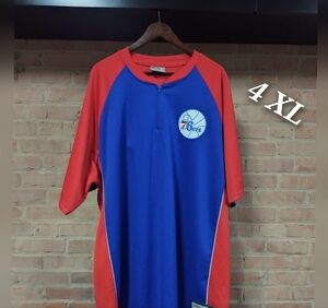 Philadelphia 76ers Zip-Up Warm-up Basketball Jersey